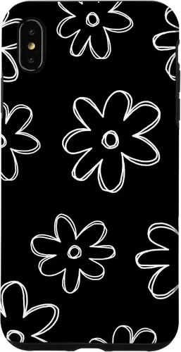 Vista 7 de Funda para iPhone 12 Mini con diseño de flores silvestres en blanco y negro