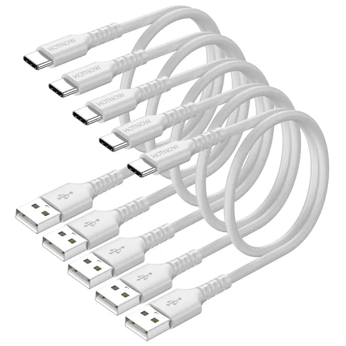 Vista 11 de Cable USB C corto de 1 pie/12 pulgadas, paquete de 5 cables USB a USB C de Negro