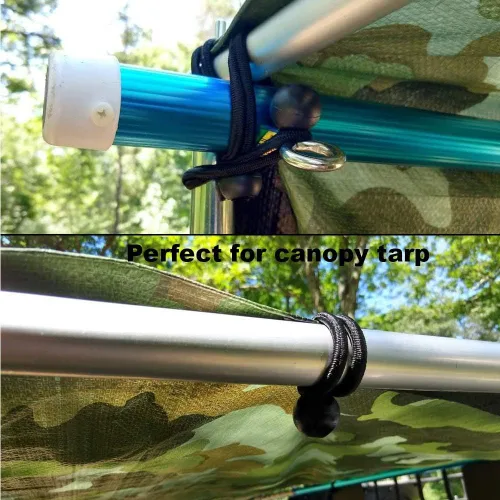 Vista 2 de XSTRAP STANDARD 28 cuerdas elásticas de bola, 9 pulgadas, resistentes bolas de cuerda Bungie para toldo, lona con cuerda elástica para toldo, lona