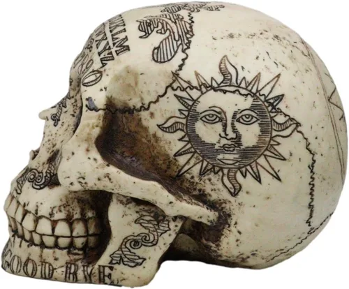 Vista 3 de Ebros Paranormal Ouija Spirit - Figura de calavera mediana sobrenatural, escultura ocultista como decoración del hogar, centro de mesa de fiesta