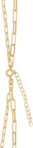 Vista 4 de Tienda Essentials Collar de cadena de clip doble de 14 quilates