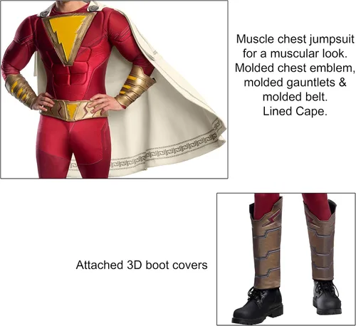 Vista 2 de Rubie's Dc Shazam Movie Grand Heritage - Disfraz para hombre
