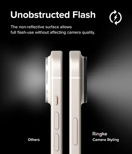 Vista 5 de Ringke Estilo de cámara [Haz que el teléfono se vea mejor] Compatible con protector de lente de cámara iPhone 15 y protector de lente de cámara