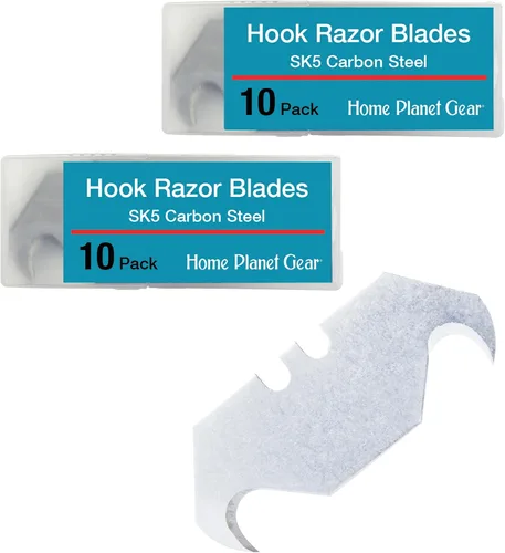 Vista 8 de Cuchillas dentadas para cuchillo utilitario – Paquete de diez maquinillas de afeitar de sierra SK5 de alta resistencia para reemplazo de cortador