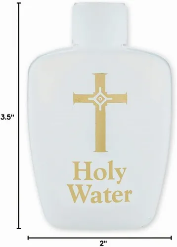 Vista 2 de Religious Gifts Botella de agua bendita con tapa de rosca, 2 onzas