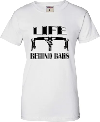 Vista 21 de Go All Out Camiseta divertida de bicicleta para mujer Life Behind Bars