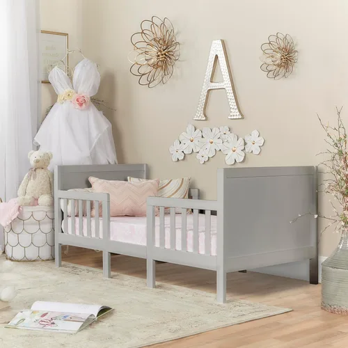 Vista 2 de Dream On Me Hudson - Cama convertible 3 en 1 para niños pequeños en gris frío, certificado Greenguard Gold, certificado JPMA, acabados no tóxicos