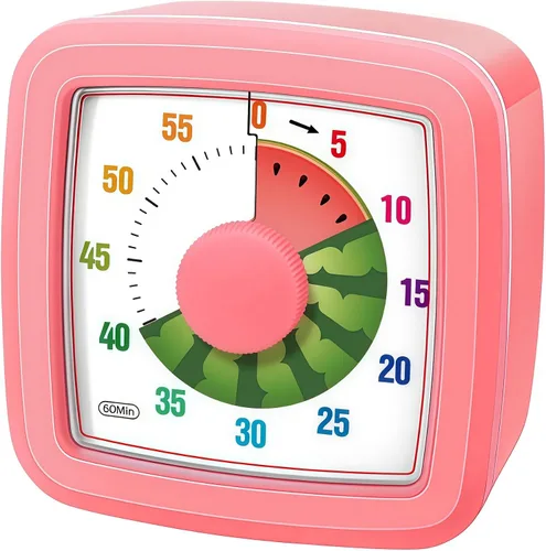 Vista 9 de Temporizador visual infantil para cocina, aula, cocina, aprendizaje, dormitorio, oficina, cuenta regresiva de 60 minutos con temporizador Pomodoro
