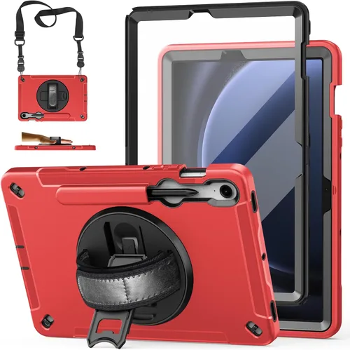 Vista 10 de Funda para Galaxy Tab S6 Lite de 10.4 pulgadas 2024/2022/2020: funda de TPU de grado militar a prueba de golpes con protector de pantalla - soporte