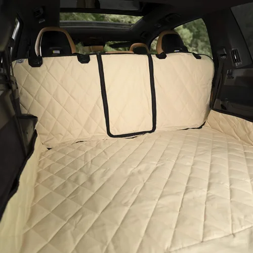 Vista 7 de Forro impermeable acolchado para camioneta de carga, solapa paragolpes, lavable en lavadora, Extra grande, Bronceado