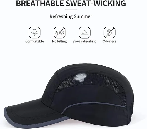 Vista 37 de Gorra deportiva de malla ligera de secado rápido para hombres y mujeres