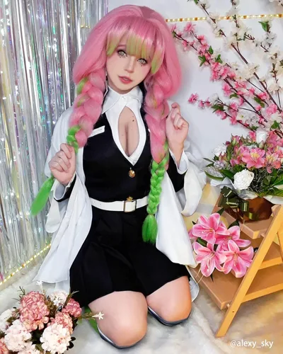 Vista 2 de Nuoqi Zentisu Tanjiro Cosplay - Disfraz de Giyuu Tomioka para adultos disfraz de anime Shinobu para Halloween