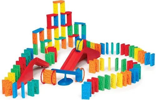 Vista 11 de Bulk Dominoes Kit de dominó cinético Juego de dominó, juguetes pequeños STEM STEAM, juegos familiares para niños, juguetes y juegos para niños