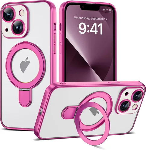 Vista 12 de Funda compatible con iPhone 12 con soporte de anillo magnético invisible [compatible con Mag-Safe] [Protector completo de lente de cámara] Funda
