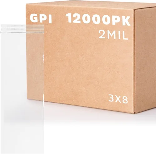 Vista 50 de Bolsas con cremallera de 1 pulgada x 8 pulgadas de largo, paquete de 12000