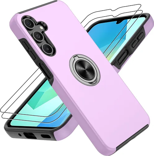 Vista 48 de Gritup Funda para Pixel 6A con protector de pantalla HD, soporte de anillo magnético 360 para Google Pixel 6A, color negro