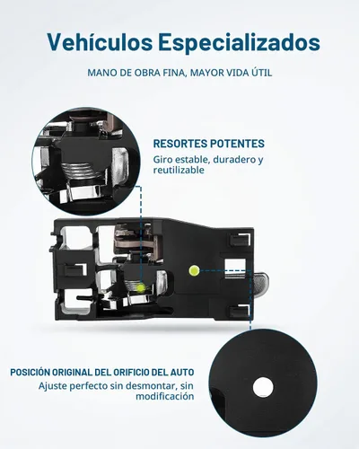 Vista 6 de LUJUNTEC Manijas interiores de puerta de repuesto para Toyota Avalon Beige (2 unidades)