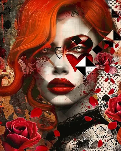 Vista 34 de Kits de pintura de diamantes 5D para adultos, Terror Girl Taladro completo, punto de cruz de diamante redondo, no hables, pintura de diamantes por