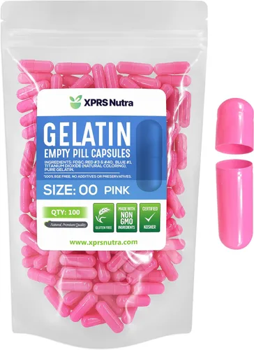 Vista 21 de XPRS Nutra Cápsulas vacías tamaño 00 – 100 cápsulas vacías de gelatina – Pastillas de relleno de cápsulas de bricolaje – Cápsulas de gel rellenables