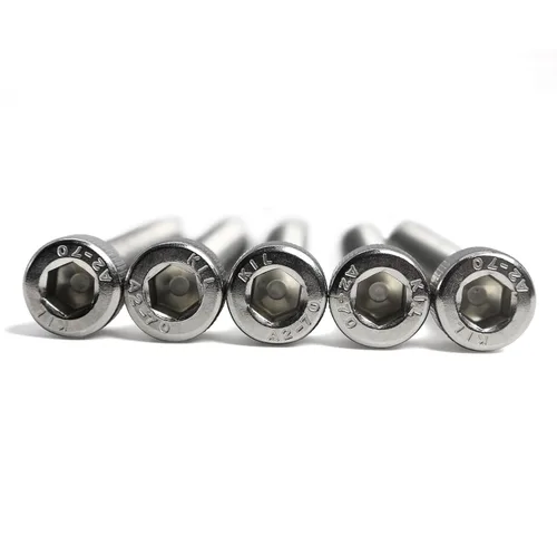 Vista 4 de M4 x 6mm Tornillos de cabeza hexagonal con casquillo de acero inoxidable 304, pernos métricos de máquina con rosca hexagonal, accionamiento Allen
