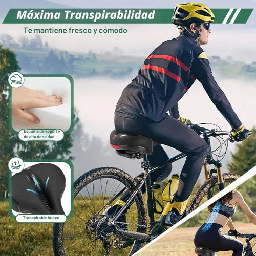 Vista 5 de Sillín de asiento de bicicleta para hombres y mujeres, reemplazo cómodo Mountain road ebike saddle for men women, comfortable bicycle seat