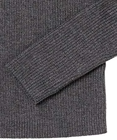 Vista 7 de Tienda Essentials - Suéter ligero y acanalado de manga larga con cuello bote para mujer