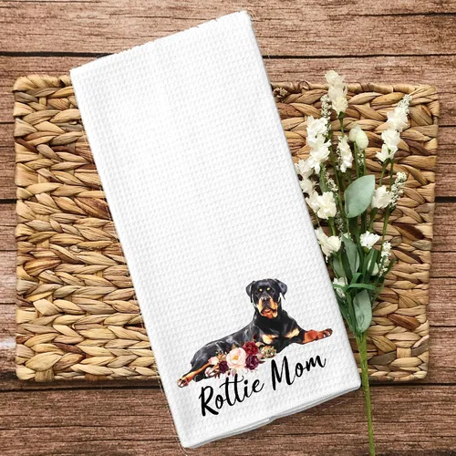 Vista 7 de Rottie Mom Rottweiler - Toalla de cocina de microfibra para barra de té, regalo para amantes de los perros