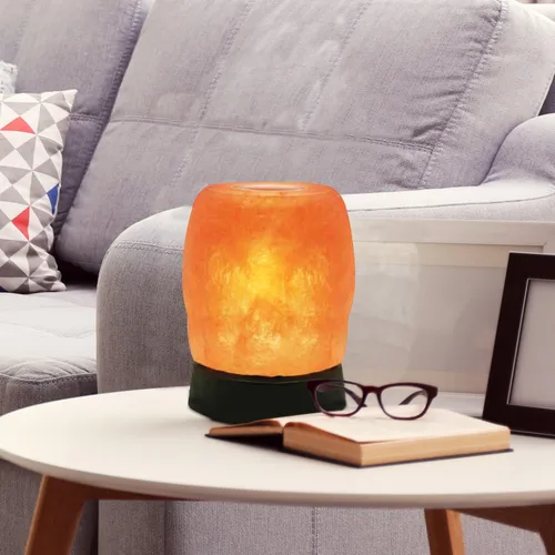 Vista 2 de Himalayan Glow Lámpara de sal USB de terapia de aroma natural con base plástica, luz de noche de sal rosa