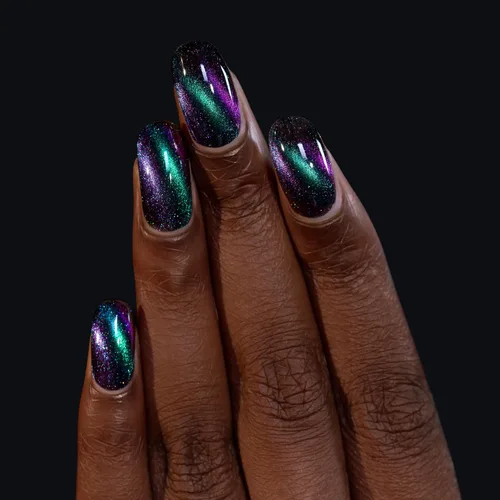 Vista 6 de ILNP Deep Space - Esmalte de uñas holográfico magnético verde azulado a morado