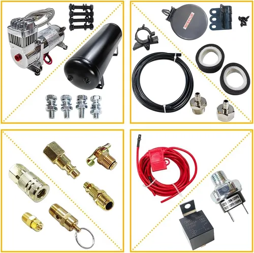 Vista 7 de Sistema de aire a bordo de servicio medio/kit compresor 150 PSI 12V con tanque de bocina de tren/aire de 2,5 galones (9,5 litros)