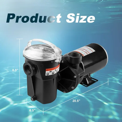 Vista 5 de Bomba de piscina W3SP1580X15 de 1.5 HP, motor de una sola velocidad, 115V 11.2A 3450RPM 60Hz, reemplazo directo para Hayward PowerFlo LX Series