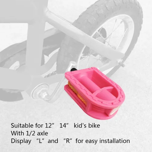 Vista 2 de Pedales de bicicleta para niños mejorados, pedales de bicicleta de 1/2 pulgadas, 1 par de pedales de husillo para niños, resina para bicicletas