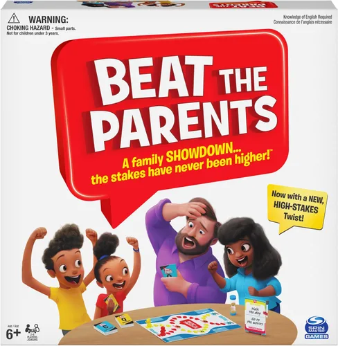 Vista 10 de Juego de Trivia Familiar Clásico Beat The Parents, Niños Contra Padres, con 25 Cartas de Bonificación para Edades de 6 años en adelante
