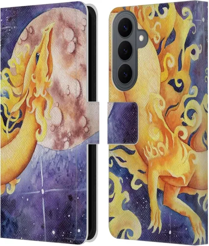 Vista 392 de Head Case Designs Officially Licensed Carla Morrow Galactic Entrancement Dragons Leather Wallet Case Compatible with Samsung Galaxy A07 4G