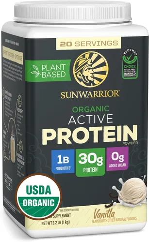 Vista 8 de Sunwarrior - Proteína en polvo a base de plantas orgánica Proteína vegana orgánica en polvo con aminoácidos BCAA más minerales de recuperación