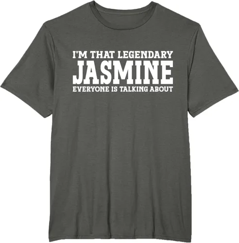 Vista 6 de Jasmine Personal Name - Camiseta divertida de jazmín para mujer y niña, Negro