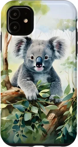 Vista 8 de Adorable Koala in a Tree Watercolor Case for iPhone 17