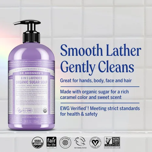 Vista 2 de Dr. Bronner 's – Jabón, 24 oz