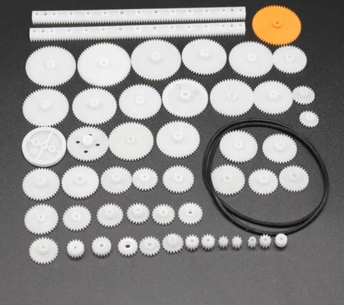 Vista 14 de Juego de engranajes de motor de plástico de 0.5 moldes, kits de engranajes de corona de plástico, engranaje de tornillo sin fin de engranaje de 105