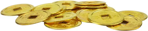 Vista 4 de fengshuisale 20pcs monedas de la fortuna china Feng Shui moneda de oro regalo bolsa Y1046