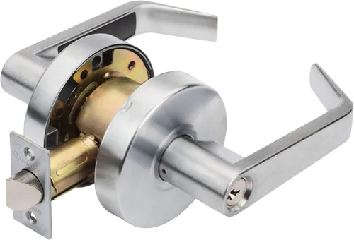 Vista 8 de Dynasty Hardware Cerradura de puerta de aula con llave, compatible con ADA, mango de bloqueo resistente de grado 2 para escuela, aula