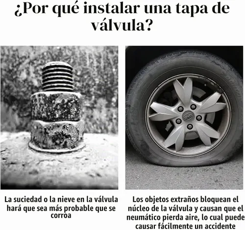 Vista 6 de 8 piezas de tapas de vástago de válvula de neumático para coche, tapas universales para válvula de neumático de coche que brillan en la oscuridad