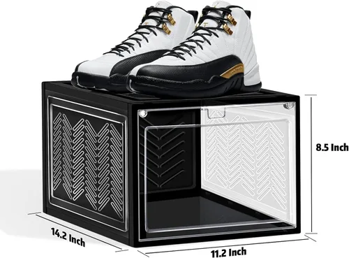 Vista 4 de Cajas de zapatos para zapatos, organizador de zapatos para armario, cajas de almacenamiento de zapatos, cajas de zapatos transparentes, cajas