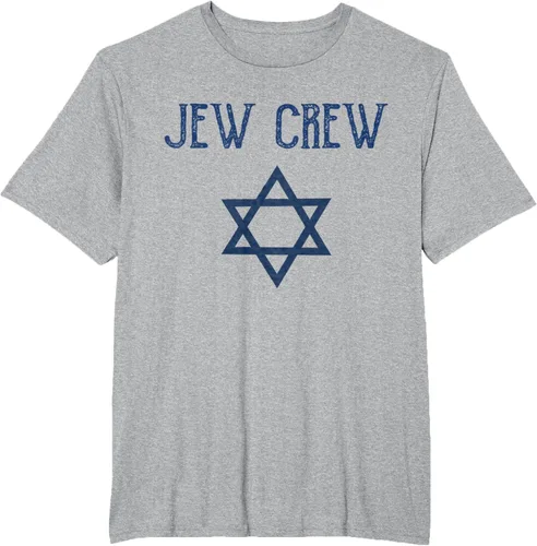 Vista 50 de Camiseta Jew Crew Jewish Star, gris, S