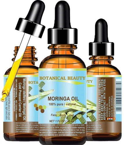 Vista 9 de Aceite de moringa Botanical Beauty para la cara, cuerpo y cabello, 0.5 onzas líquidas