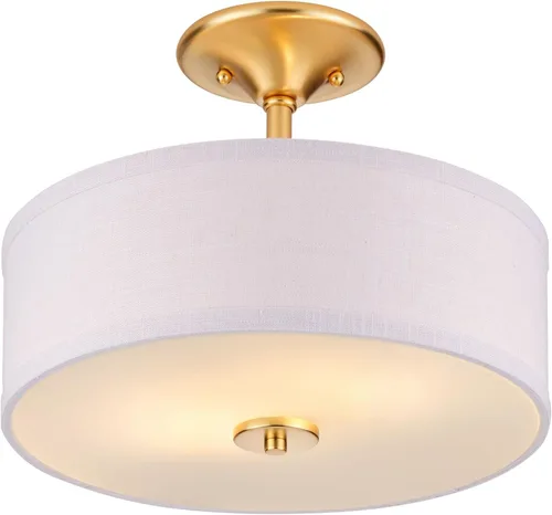 Vista 20 de Progress Lighting Inspire - Luz semiempotrada de 18" con 3 luces, grafito Grafito con pantalla de lino de verano