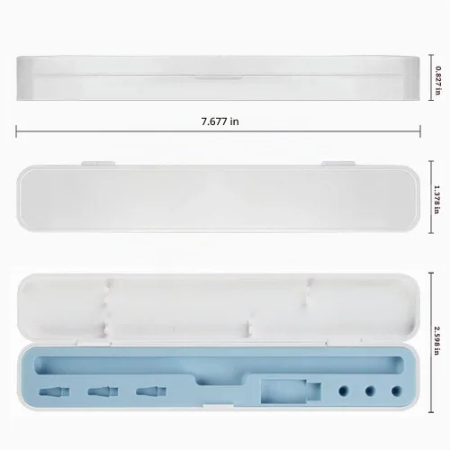 Vista 4 de Estuche SIXFU para Lápiz de Apple 2ª Generación/Lápiz de Apple 1ª Generación, Diseño de Estuche de Almacenamiento para Puntas de Lápiz de Apple
