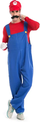 Vista 3 de Super Mario CostumeMario Costume for Halloween Party Cosplay