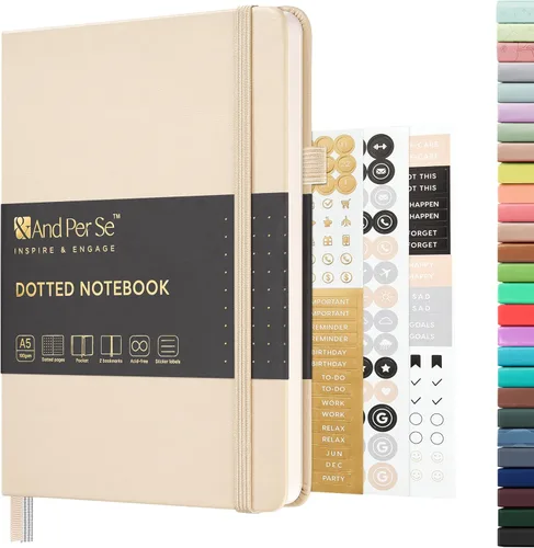 Vista 116 de ⩓ Per Se Cuaderno de Diario con Líneas (3 Paquetes), 160 Páginas Papel Grueso 100GSM, A5 Tapa Dura Cuadernos con Rayas Universitarias para Escribir