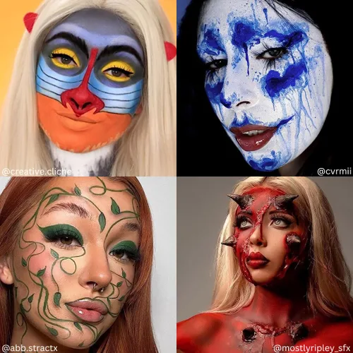 Vista 3 de Paleta de pinturas faciales con 8 colores de Paradise Makeup Aq, 56g, Multicolor 8 Color Professional Face & Body Paint Makeup for Cosplay